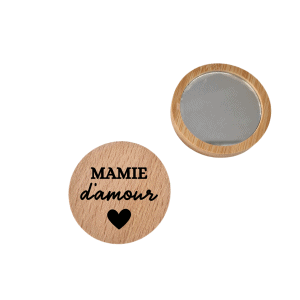 Miroir de poche mamie coeur