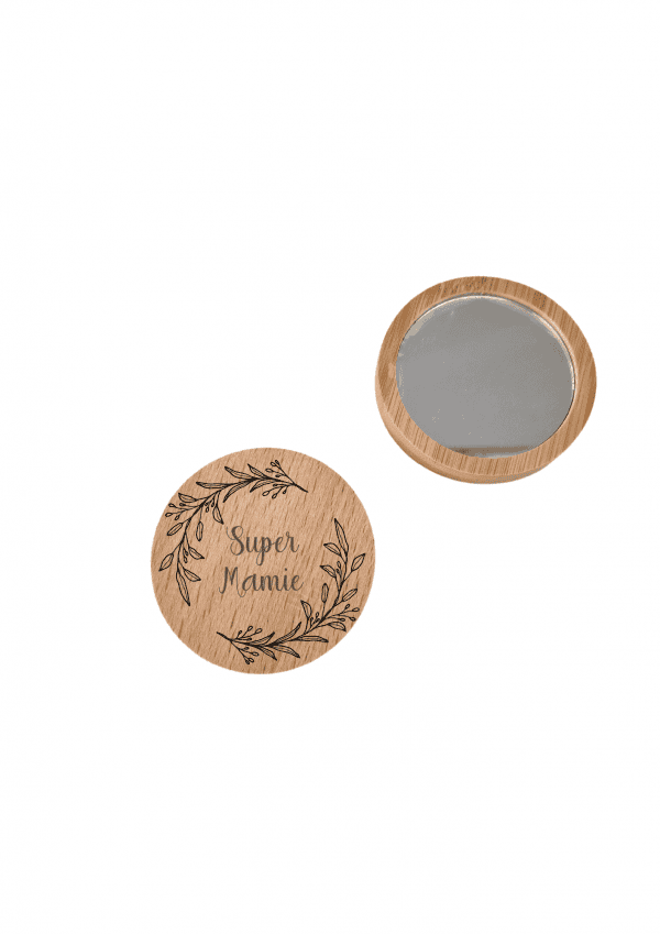 Miroir de poche mamie branche