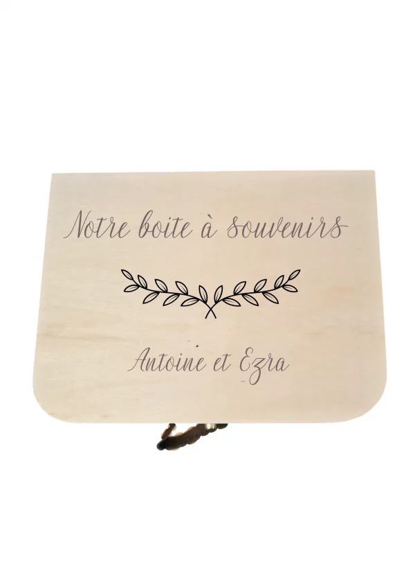 Valisette en bois à souvenir branche