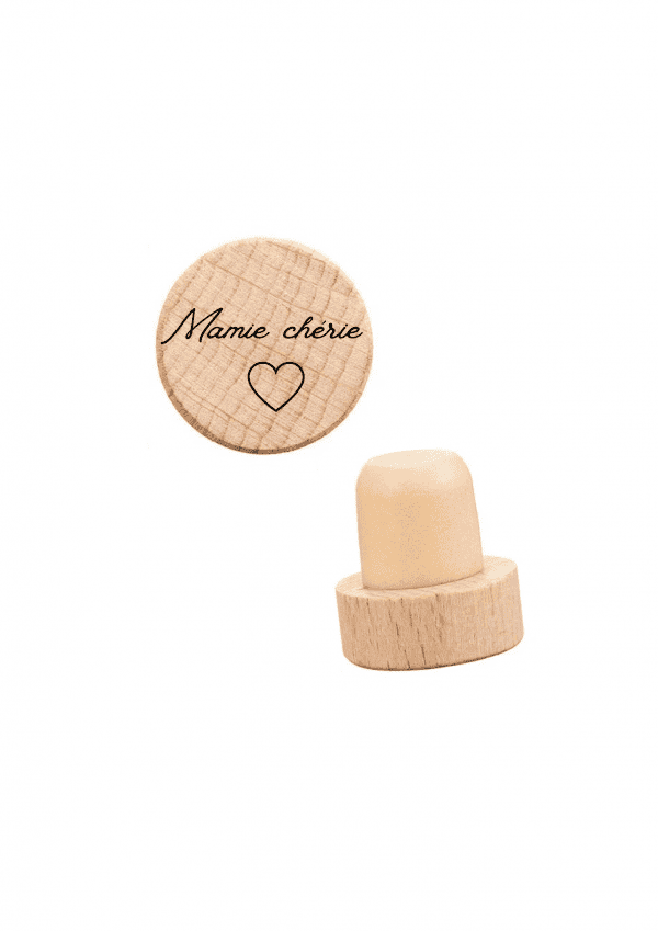 Bouchon de vin mamie coeur