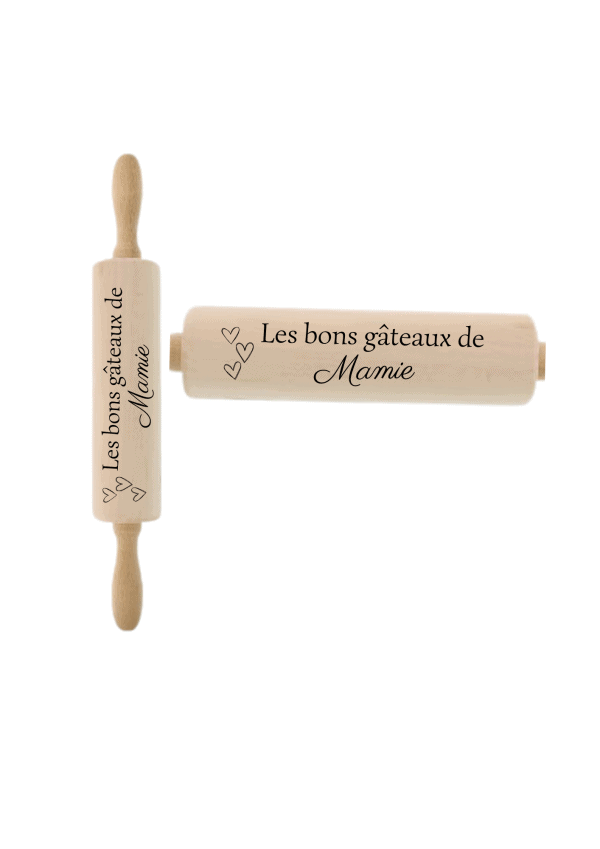 Rouleau à pâtisserie mamie coeur