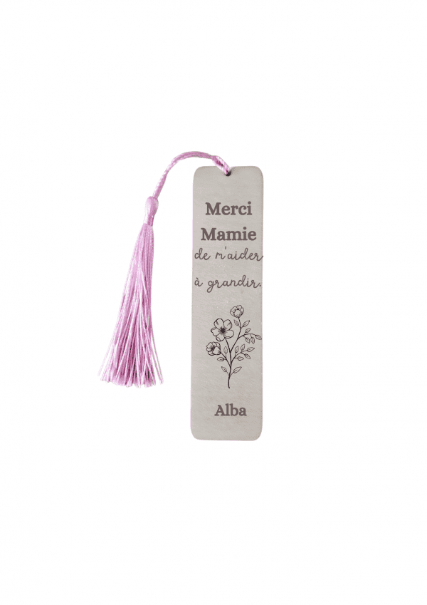Marque page fleur mamie