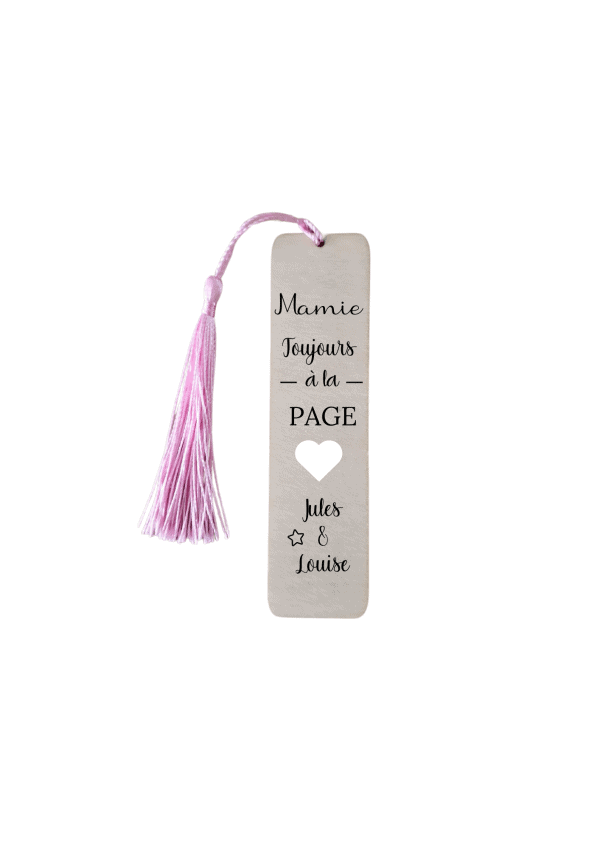 Marque page coeur mamie