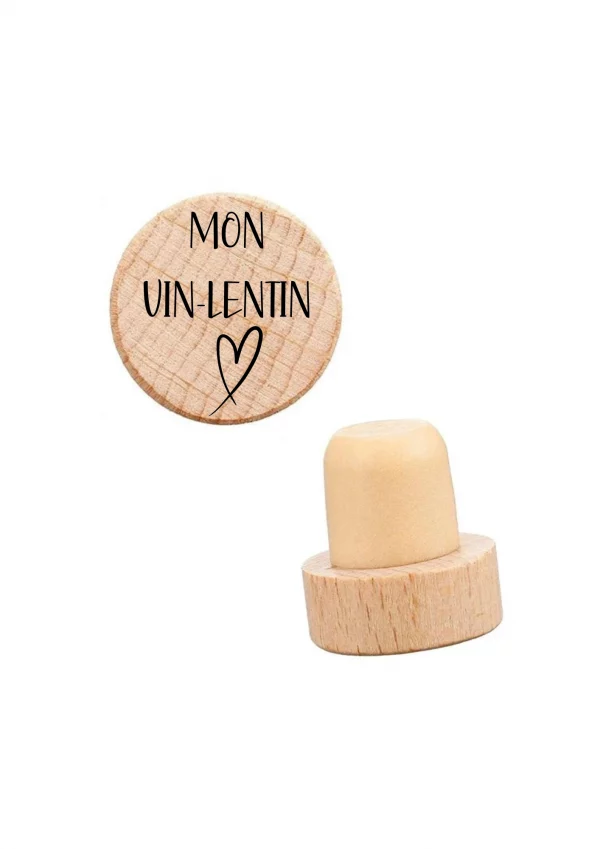 Bouchon de vin motif vin-lentin
