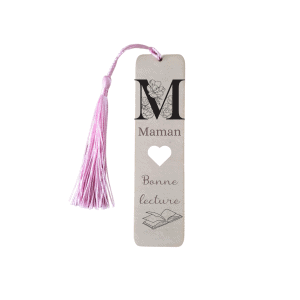 Marque page coeur initiale maman