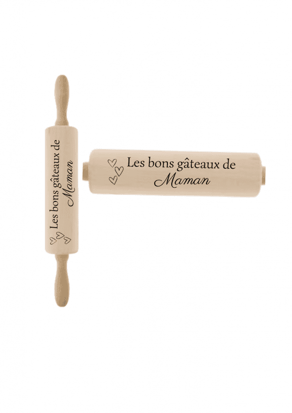 Rouleau à pâtisserie maman coeurs