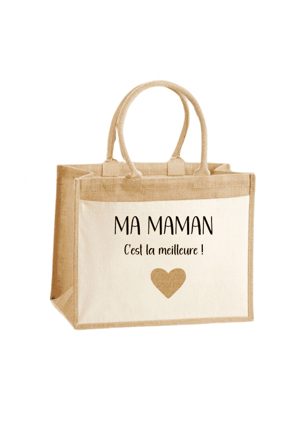 Sac cabas coeur doré