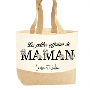 Sac tote bag coton jute maman