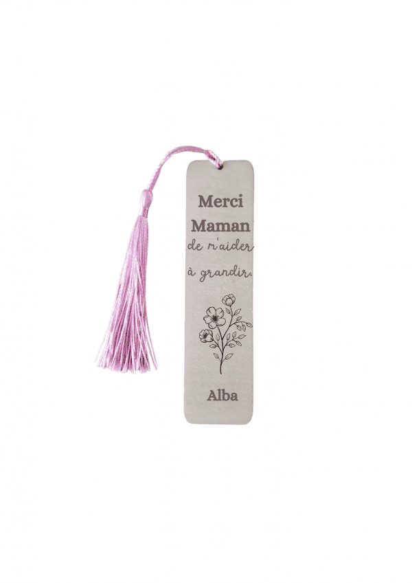 Marque page fleurs maman