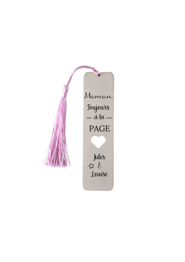 Marque page coeur maman