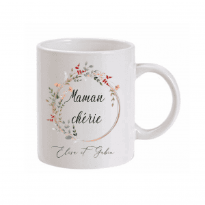 Mug couronne fleurs maman