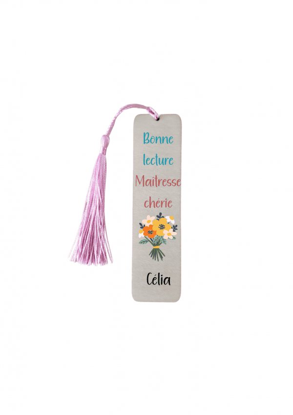Marque page bouquet fleurs