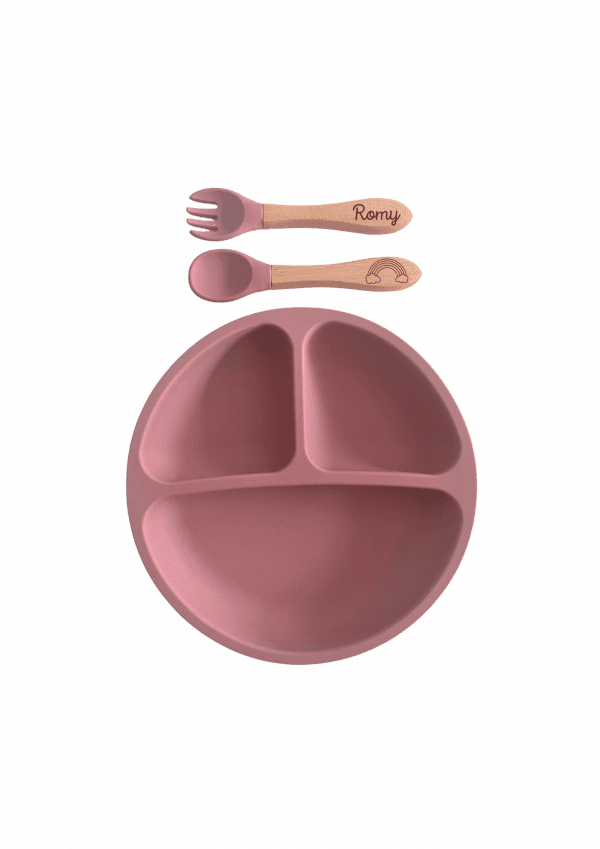 Set de repas à compartiments rose