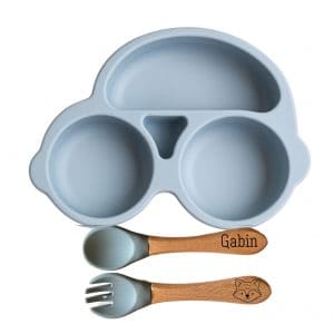 Set de repas voiture bleu