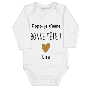 Body Bébé Personnalisé Fête des Papas