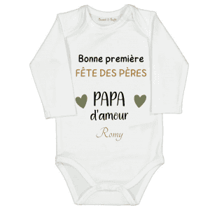 Body Bébé Personnalisé Fête des Pères