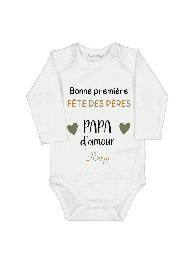 Body Bébé Personnalisé Fête des Pères