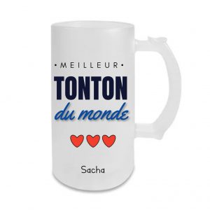 Chope de Bière Personnalisée coeur
