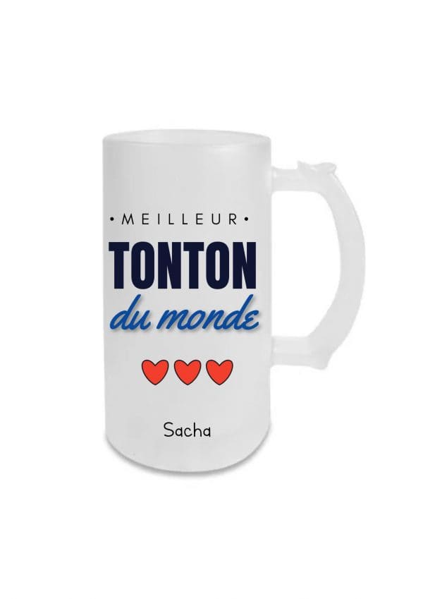 Chope de Bière Personnalisée coeur