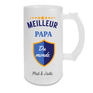 Chope de Bière Personnalisée écusson
