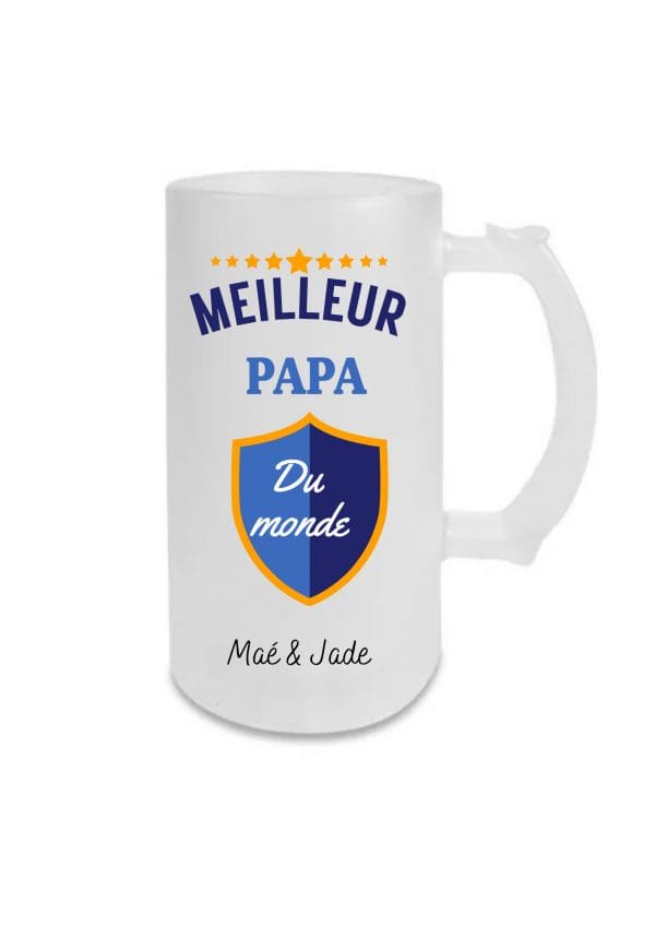 Chope de Bière Personnalisée écusson