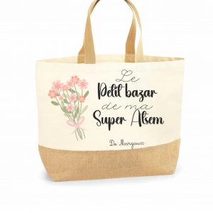 Sac tote bag bouquet fleurs