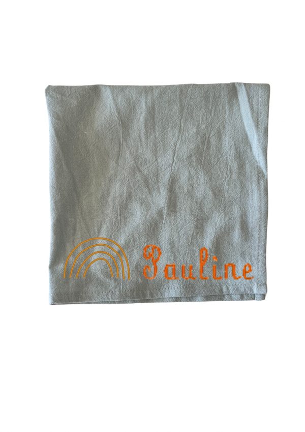serviette de table brodée personnalisée