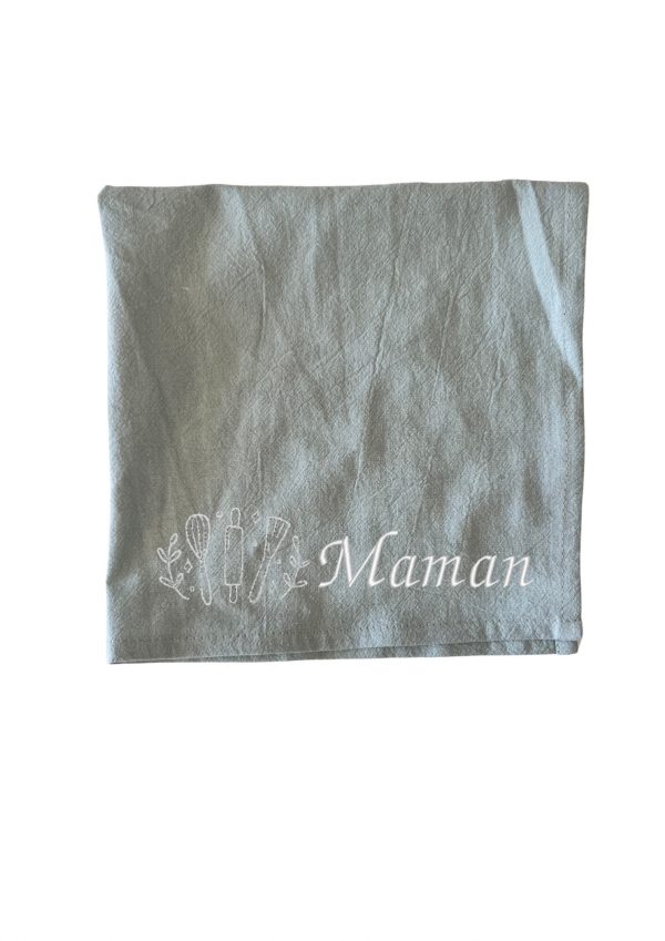 serviette de table brodée personnalisée