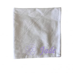 serviette de table personnalisée blanche