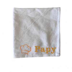 serviette de table personnalisée blanche