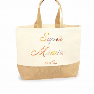 Sac cabas jute personnalisé