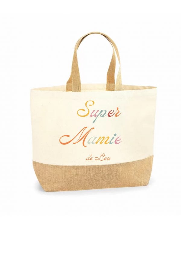 Sac cabas jute personnalisé