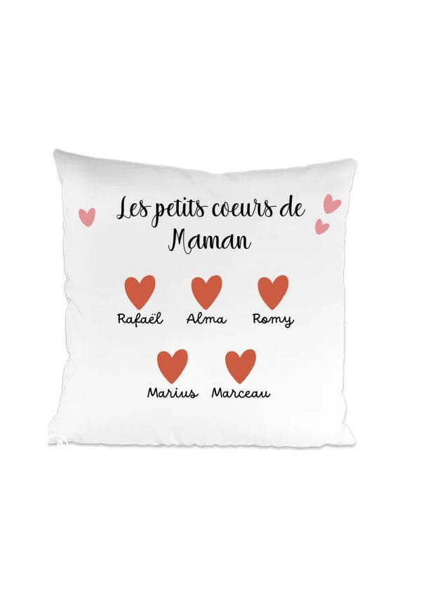 Housse de coussin coeur