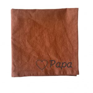 serviette de table personnalisée marron