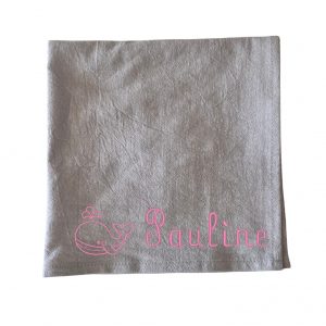 serviette de table personnalisée gris