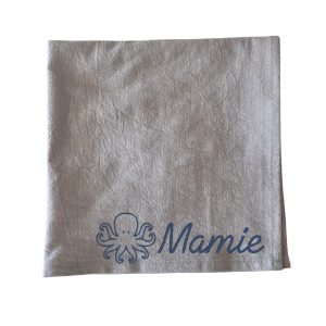 serviette de table personnalisée gris