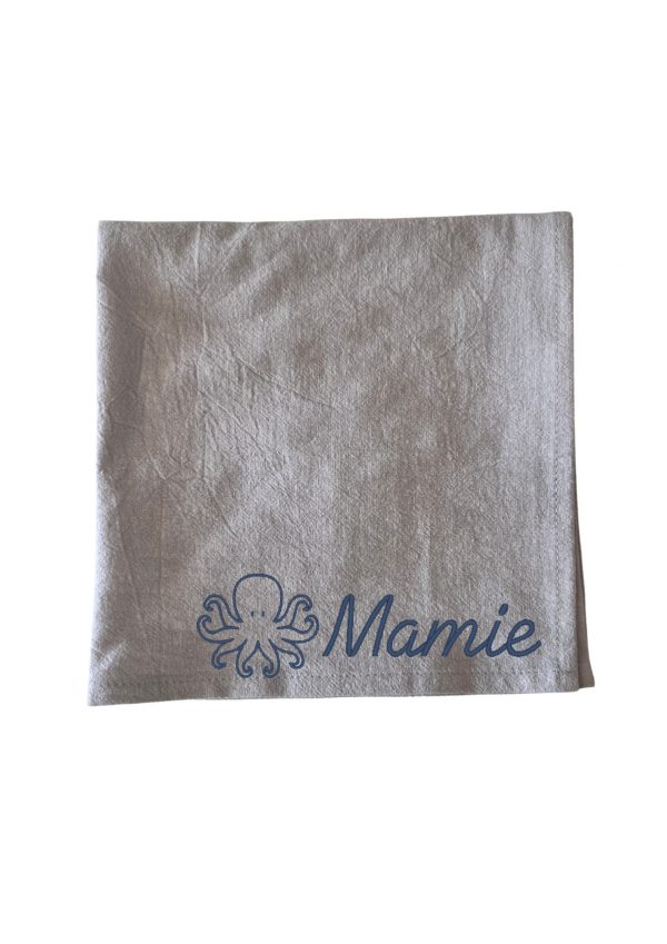 serviette de table personnalisée grise