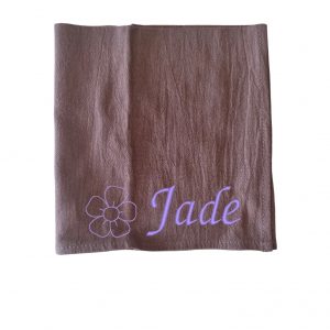 serviette de table personnalisée marron foncé