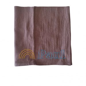 serviette de table personnalisée marron foncé