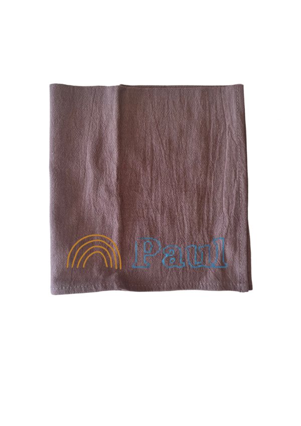 serviette de table personnalisée marron foncé