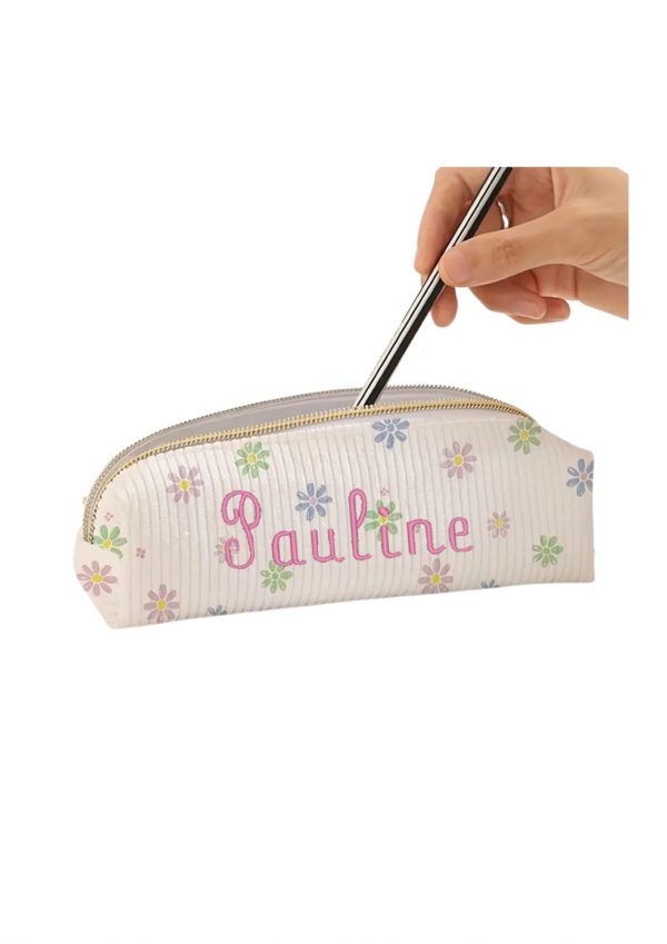 Trousse côtelé fleurs