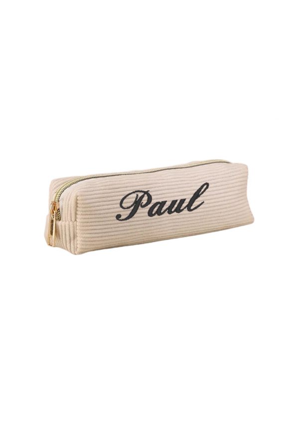 Trousse côtelé beige