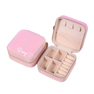 Boîte à bijoux rose