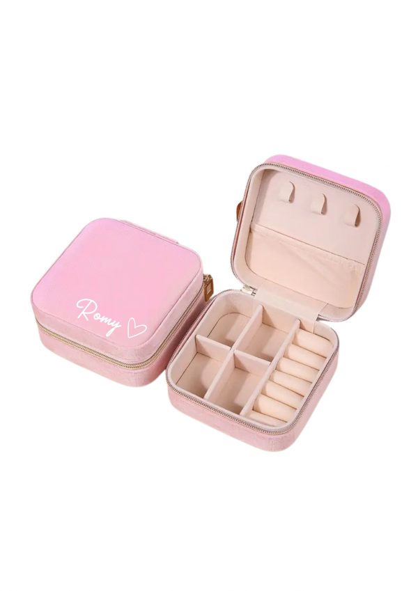 Boîte à bijoux rose