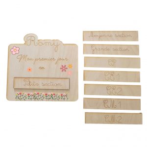 Pancarte Rentrée Jardin fleuri