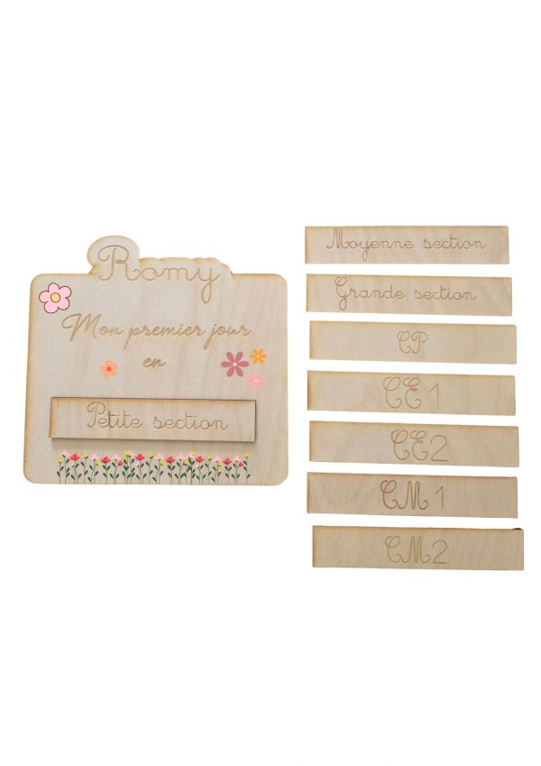 Pancarte Rentrée Jardin fleuri