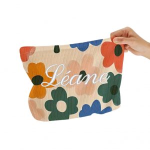 Trousse brodée Flower Pop