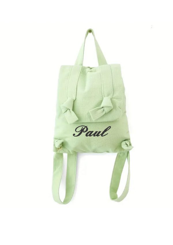Sac à dos brodé Muslin Pistache