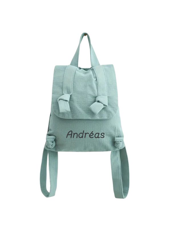 sac à dos brodé Muslin Eucalyptus